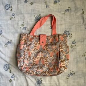 🌾Coral Patterned Lunch Bag